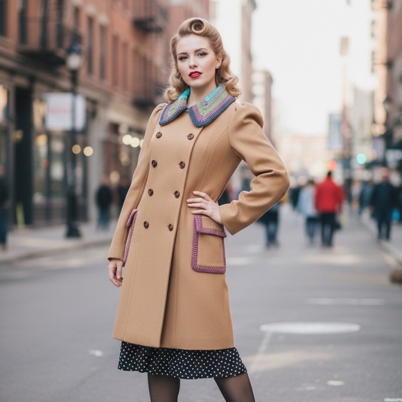Plenty by Tracy Reese Jackets & Blazers - Plenty by Tracy Reese | Wool Blend Crochet Collar Coat, Camel, Size 0, GUC